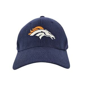 VINTAGE DENVER BRONCOS NFL STARTER BLUE EMBROIDERED STRAP BACK CAP HAT ONE SIZE